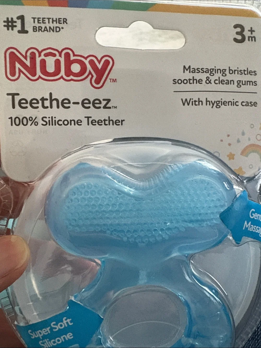 Nuby Teethe-eez 100% Silicone Teether Bibs - Blue